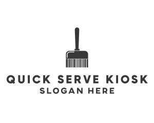 Clean Barcode Brush logo design