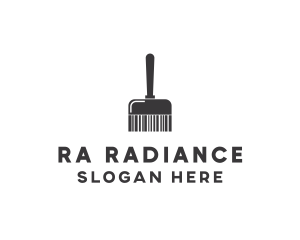 Clean Barcode Brush logo design