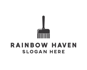 Clean Barcode Brush logo design