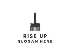 Clean Barcode Brush logo design