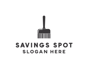 Clean Barcode Brush logo design