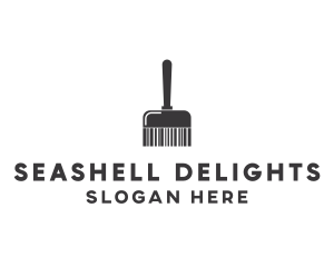 Clean Barcode Brush logo design