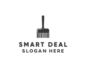 Clean Barcode Brush logo design