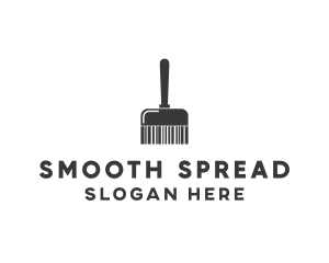 Clean Barcode Brush logo design