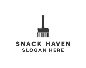 Clean Barcode Brush logo design