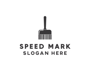 Clean Barcode Brush logo design