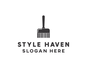 Clean Barcode Brush logo design