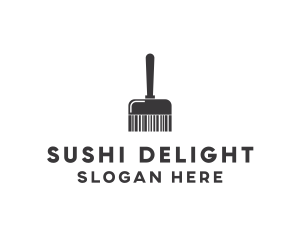 Clean Barcode Brush logo design