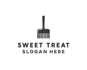 Clean Barcode Brush logo design