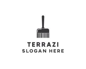 Clean Barcode Brush logo design