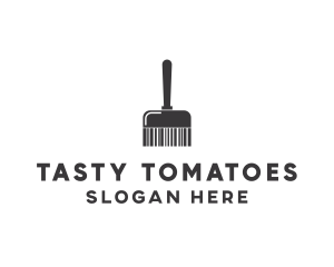 Clean Barcode Brush logo design