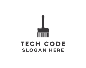 Code - Clean Barcode Brush logo design