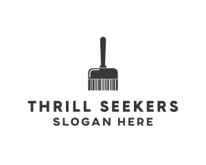 Clean Barcode Brush logo design