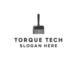 Clean Barcode Brush logo design