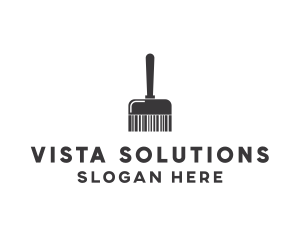 Clean Barcode Brush logo design