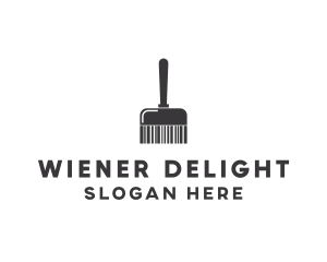 Clean Barcode Brush logo design