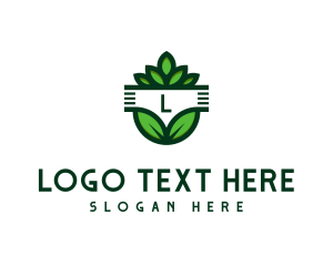 Vegan - Organic Leaves Botany logo design
