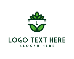 Organic Leaves Botany Logo