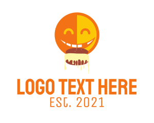 Happy - Happy Emoji Eating logo design