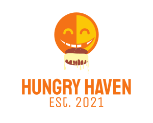 Hungry - Happy Emoji Eating logo design