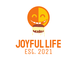 Happiness - Happy Emoji Eating logo design