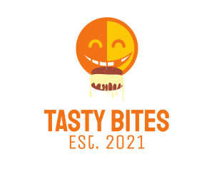 Eat - Happy Emoji Eating logo design