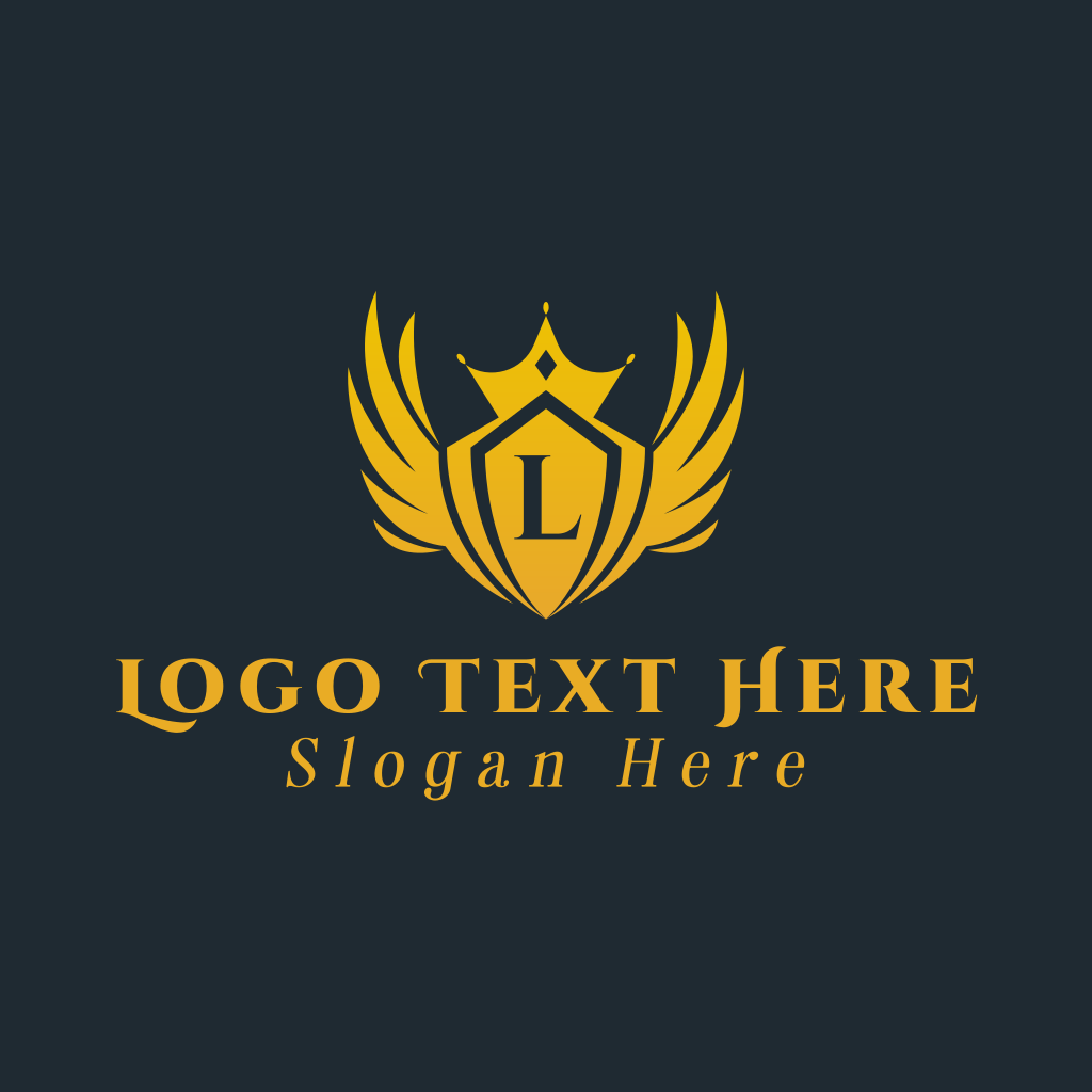 Golden Royal Crown Wings Logo | BrandCrowd Logo Maker | BrandCrowd