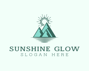 Sunlight - Mountain Sea Sunlight logo design