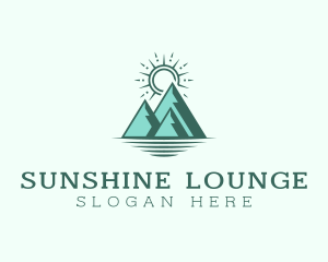 Mountain Sea Sunlight logo design