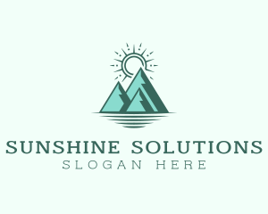 Sunlight - Mountain Sea Sunlight logo design