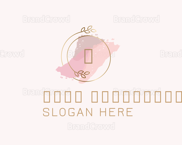 Elegant Watercolor Wreath Logo