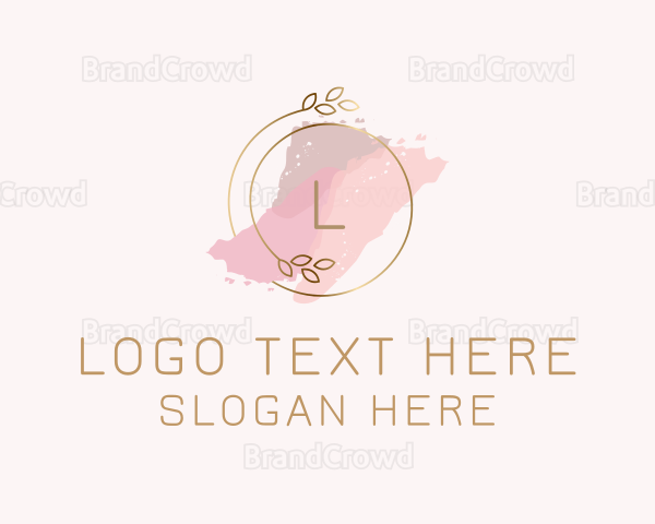 Elegant Watercolor Wreath Logo