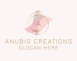 Elegant Watercolor Wreath logo design