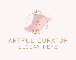 Elegant Watercolor Wreath logo design