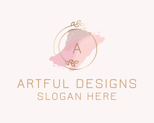 Elegant Watercolor Wreath logo design