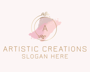 Elegant Watercolor Wreath logo design