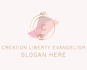 Elegant Watercolor Wreath logo design