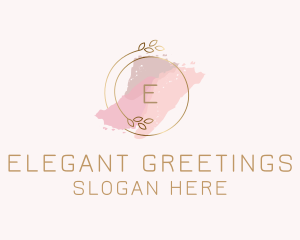 Elegant Watercolor Wreath logo design