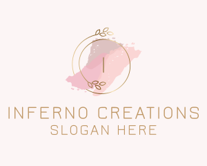 Elegant Watercolor Wreath logo design