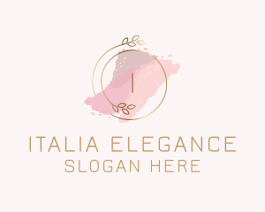 Elegant Watercolor Wreath logo design