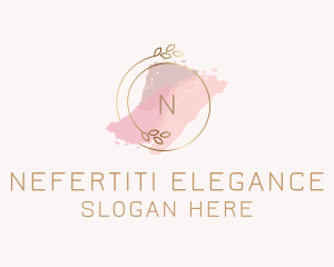 Elegant Watercolor Wreath logo design