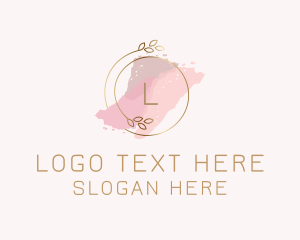 Elegant Watercolor Wreath Logo