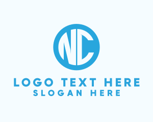 Letter Nc - Generic Round Letter NC logo design