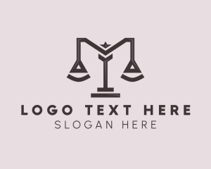 Judge - Modern Law Justice Scale logo design
