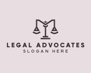 Modern Law Justice Scale logo design