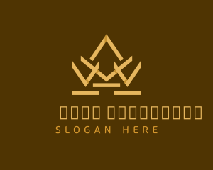 Geometric Gold Crown Logo