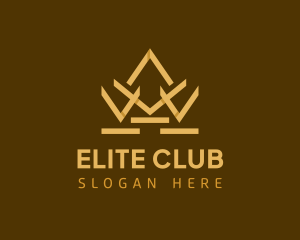 Membership - Geometric Gold Crown logo design