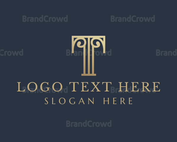 Elegant Pillar Boutique Letter T Logo