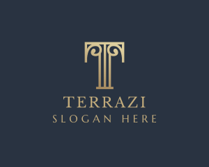 Elegant Pillar Boutique Letter T logo design