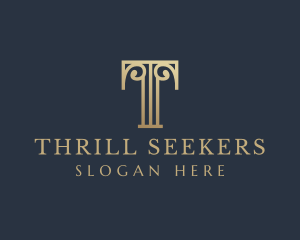 Elegant Pillar Boutique Letter T logo design